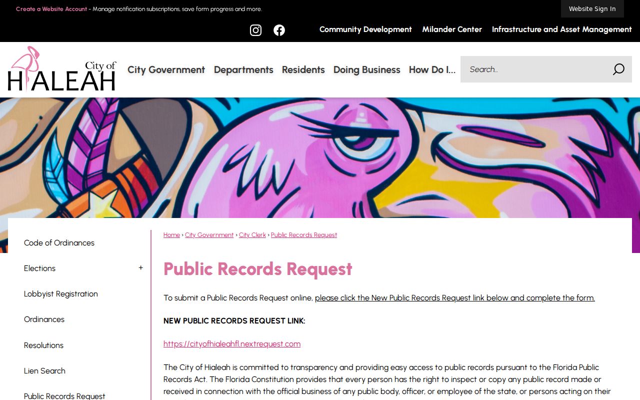 Hialeah residents directory public records instructions