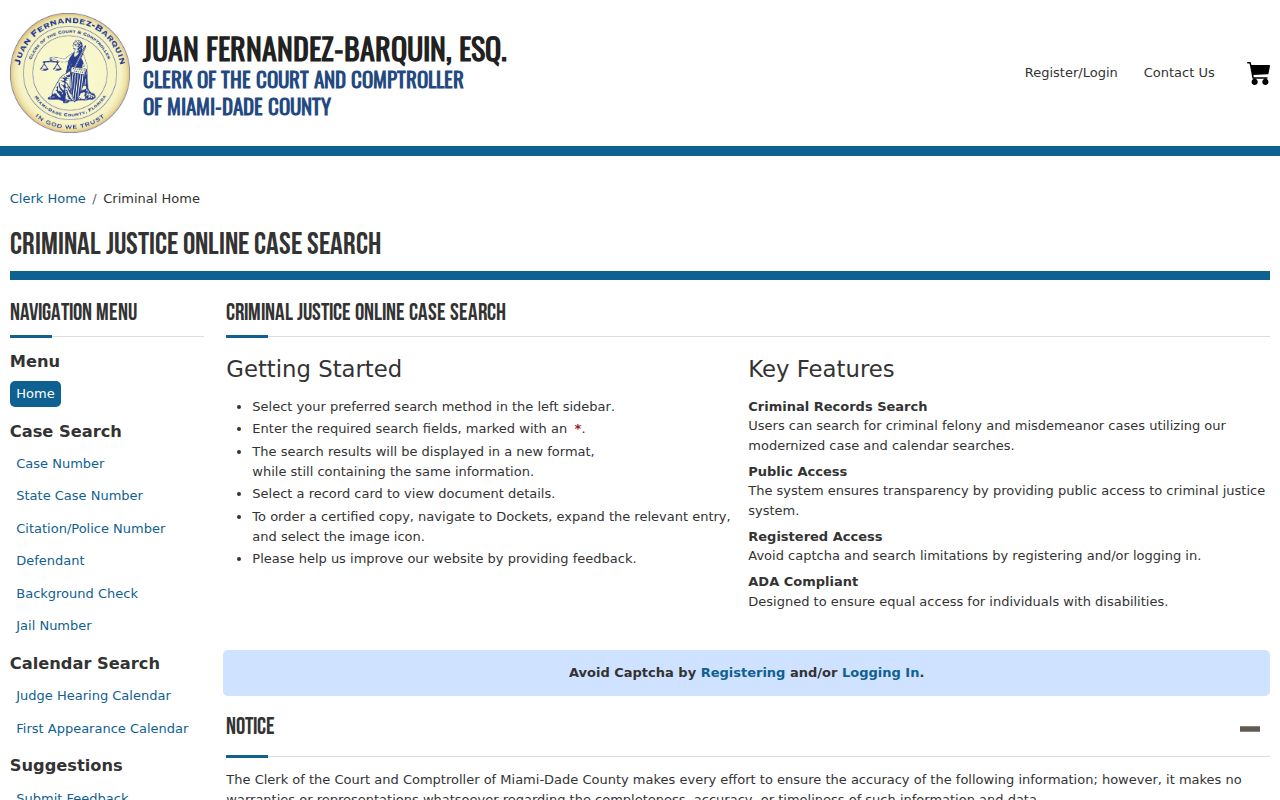 Hialeah resident lookup criminal justice index